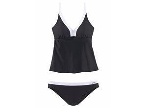 4893865449994 - Große Größen LASCANA Bügel-Tankini im trendigen Retro-Look schwarz-weiß Gr42B