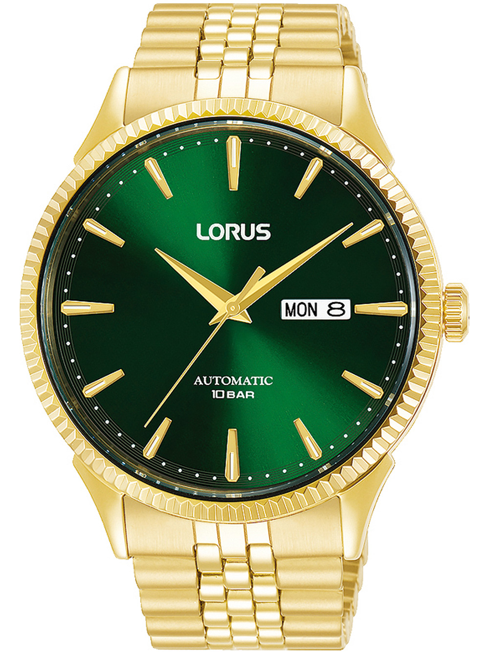 4894138351112 - Automatikuhr LORUS RL468AX9 Armbanduhren goldfarben Herren Automatikuhren Armbanduhr Herrenuhr Datum Edelstahlarmband bis 10 bar wasserdicht