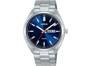 4894138360084 - Quarzuhr LORUS Armbanduhren silberfarben (silberfarben blau) Damen Quarzuhren Armbanduhr Damenuhr Herrenuhr Datum bis 10 bar wasserdicht