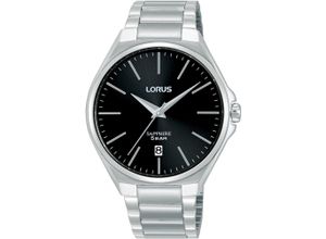 4894138360237 - Quarzuhr LORUS Armbanduhren silberfarben (silberfarben schwarz) Damen Armbanduhr Damenuhr Herrenuhr Datum Saphirglas