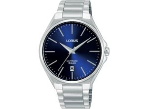 4894138360244 - Quarzuhr LORUS Armbanduhren silberfarben (silberfarben dunkelblau) Damen Quarzuhren