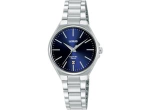 4894138360282 - Quarzuhr LORUS Armbanduhren silberfarben (silberfarben blau) Damen Quarzuhren Armbanduhr Damenuhr Saphirglas Edelstahlarmband