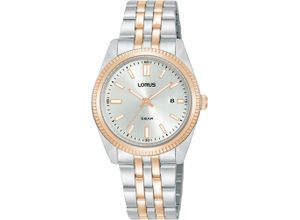 4894138360510 - Quarzuhr LORUS Armbanduhren silberfarben (silberfarben roségoldfarben) Damen Quarzuhren Armbanduhr Damenuhr Datum Edelstahlarmband