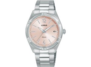 4894138360848 - Quarzuhr LORUS Armbanduhren silberfarben (silberfarben rosé) Damen Armbanduhr Damenuhr Edelstahlarmband bis 10 bar wasserdicht