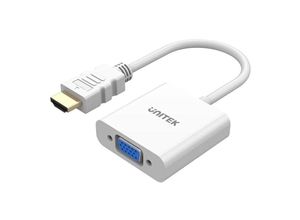 4894160051929 - Unitek Hdmi - Vga Adapter Fullhd 60hz Weiss M b