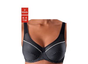 4894412016492 - Große Größen Bügel-BH schwarz+weiß Gr90D