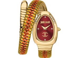 4894626214998 - Quarzuhr JUST CAVALLI TIME Pelle Solo JC1L251M0045 Armbanduhren rot (goldfarben rot) Damen Quarzuhren