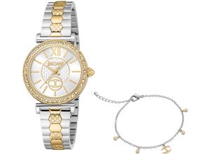 4894626234040 - Quarzuhr JUST CAVALLI TIME Varenna JC1L273M0085 Armbanduhren goldfarben (silberfarben goldfarben) Damen Quarzuhren