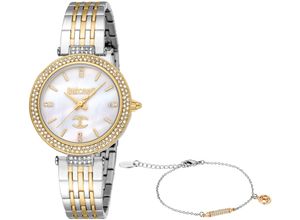 4894626234125 - Quarzuhr JUST CAVALLI TIME Savoca JC1L274M0075 Armbanduhren goldfarben (silberfarben goldfarben) Damen Quarzuhren