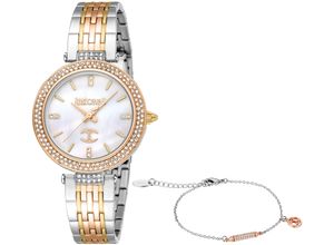 4894626234149 - Quarzuhr JUST CAVALLI TIME Savoca JC1L274M0095 Armbanduhren silberfarben (silberfarben roségoldfarben) Damen Quarzuhren