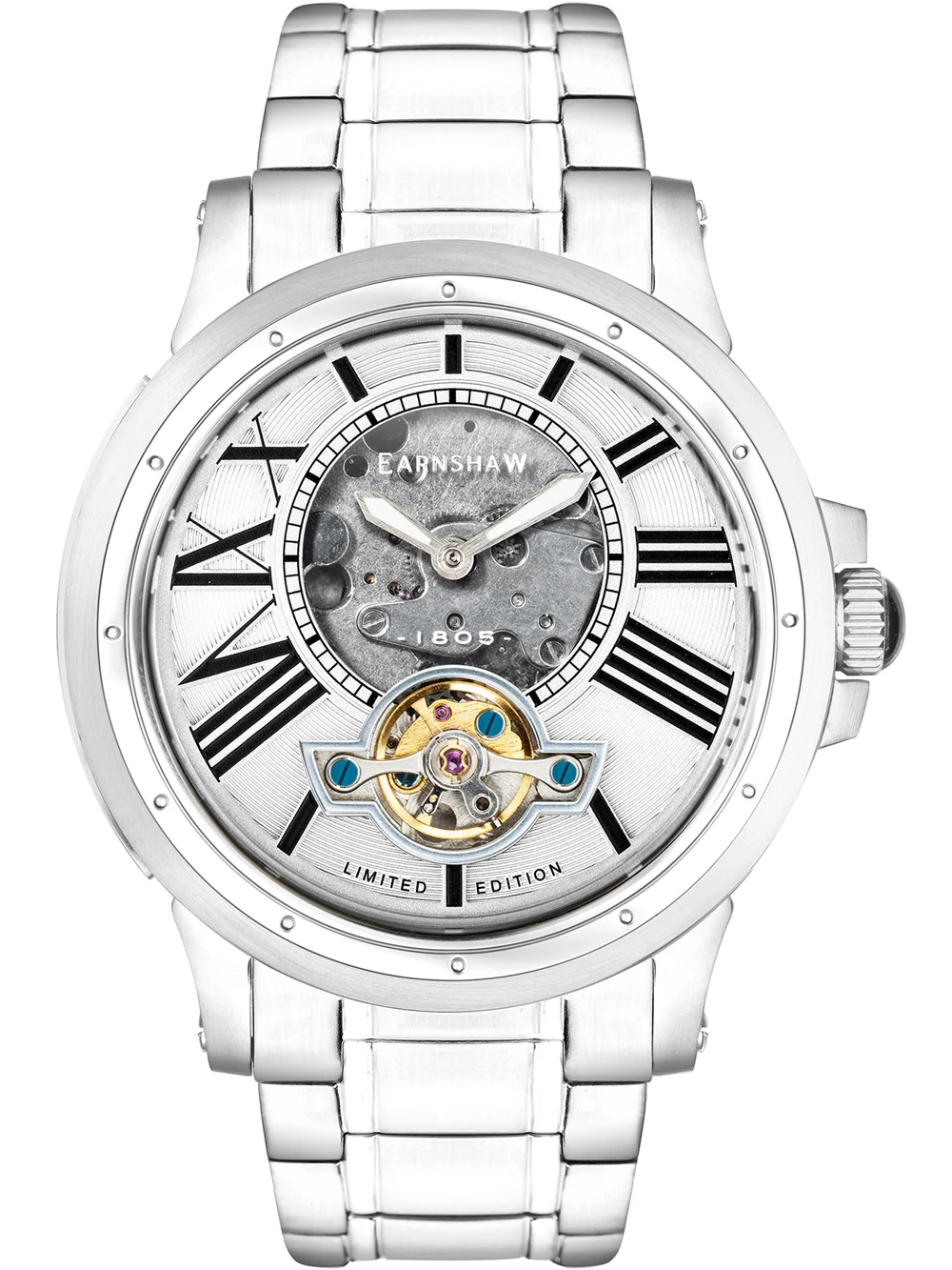 4894664148781 - ES-8244-11 Bertha Open Heart Skeleton Herrenuhr 42mm