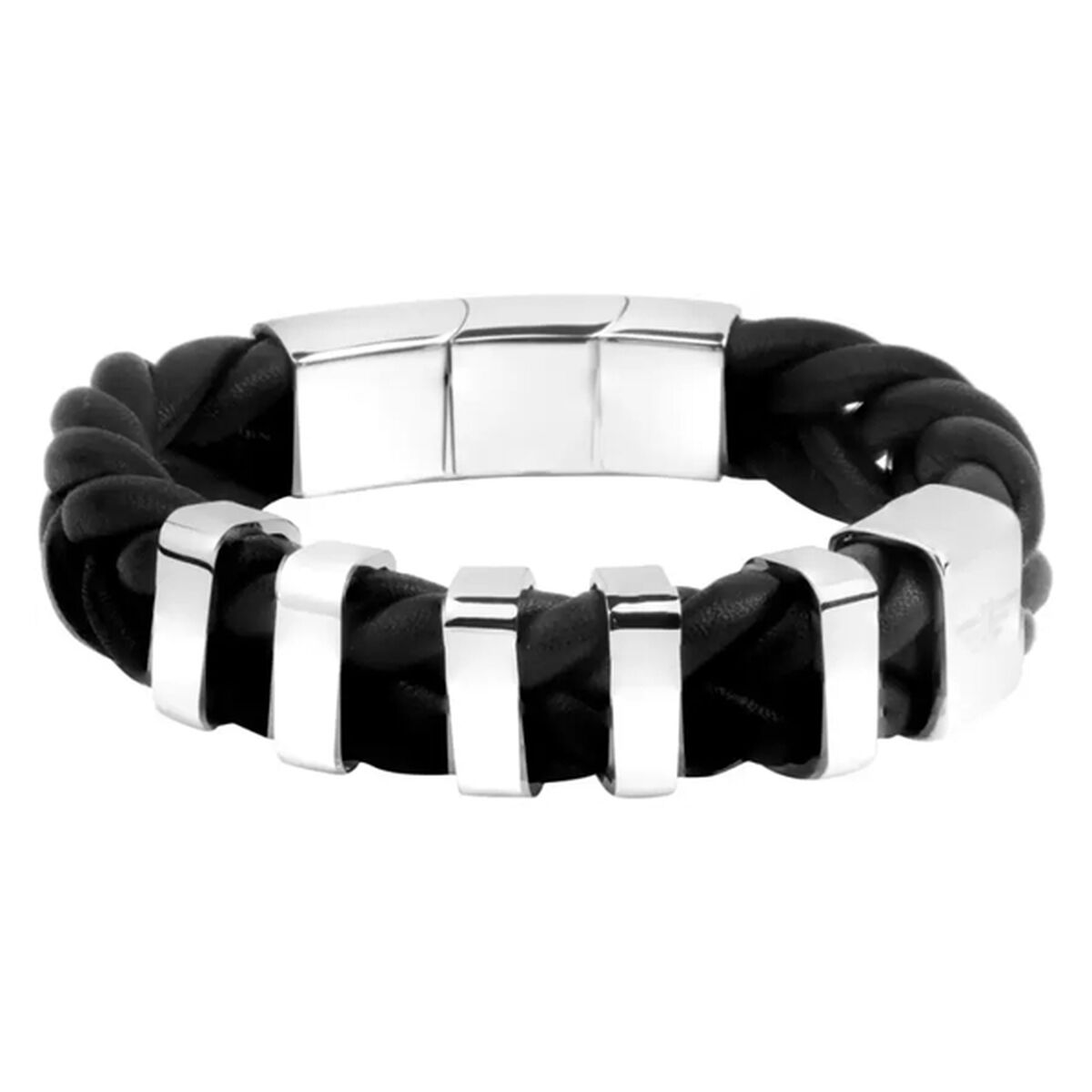 4894816043711 - Mens Bracelet Leather 19 cm