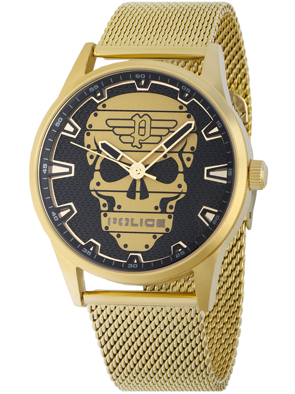 4894816060558 - Quarzuhr POLICE RISSINGTON PEWJG2227903 Armbanduhren goldfarben Herren Quarzuhren