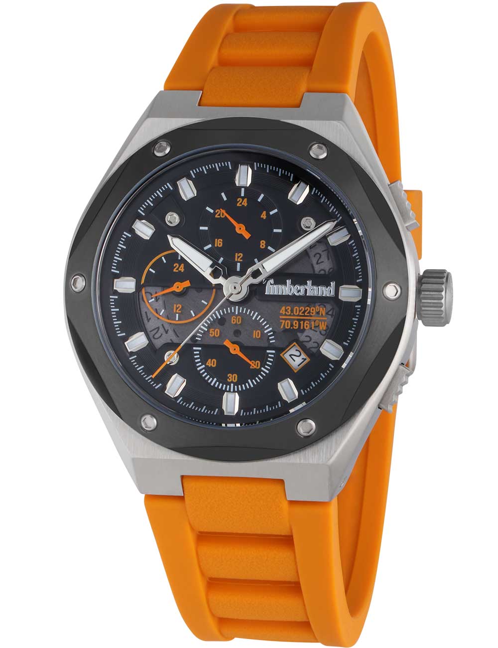 4894816062286 - Multifunktionsuhr TIMBERLAND ABBOTVILLE TDWGQ2231202 Armbanduhren orange Herren Quarzuhren Armbanduhr Quarzuhr Herrenuhr Datum