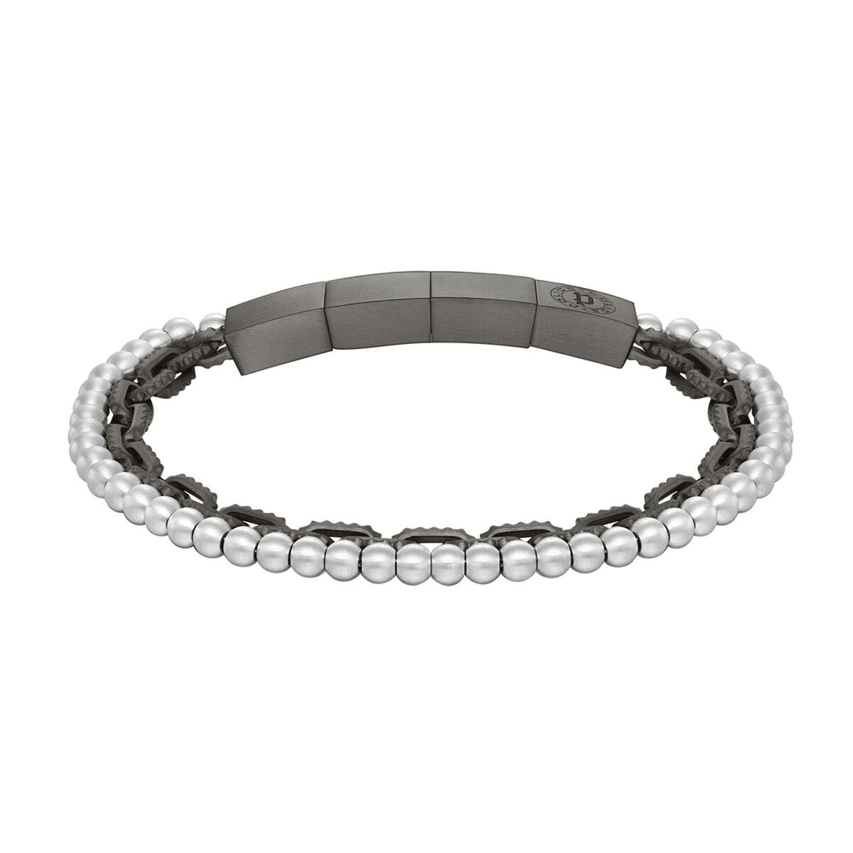 4894816139131 - Herren Armband Silber Schwarz Edelstahl Kette Herrenarmband Silberkette Herren Schmuck Herrenarmband Silber