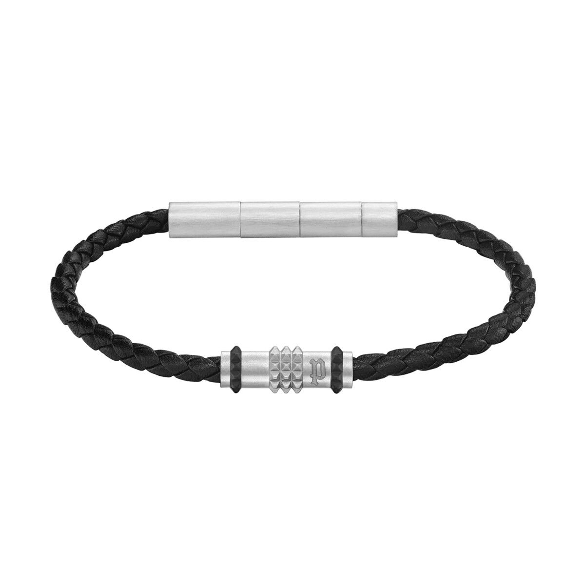 4894816139773 - Herren Leder Armband Schwarz Edelstahl - Lederband Armbänder Herren Lederarmband