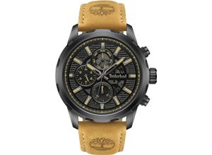 4894816148348 - Chronograph TIMBERLAND HAMPTON HARBOUR Armbanduhren braun (hellbraun) Herren Quarzuhr Armbanduhr Herrenuhr Lederarmband Stoppfunktion Datum