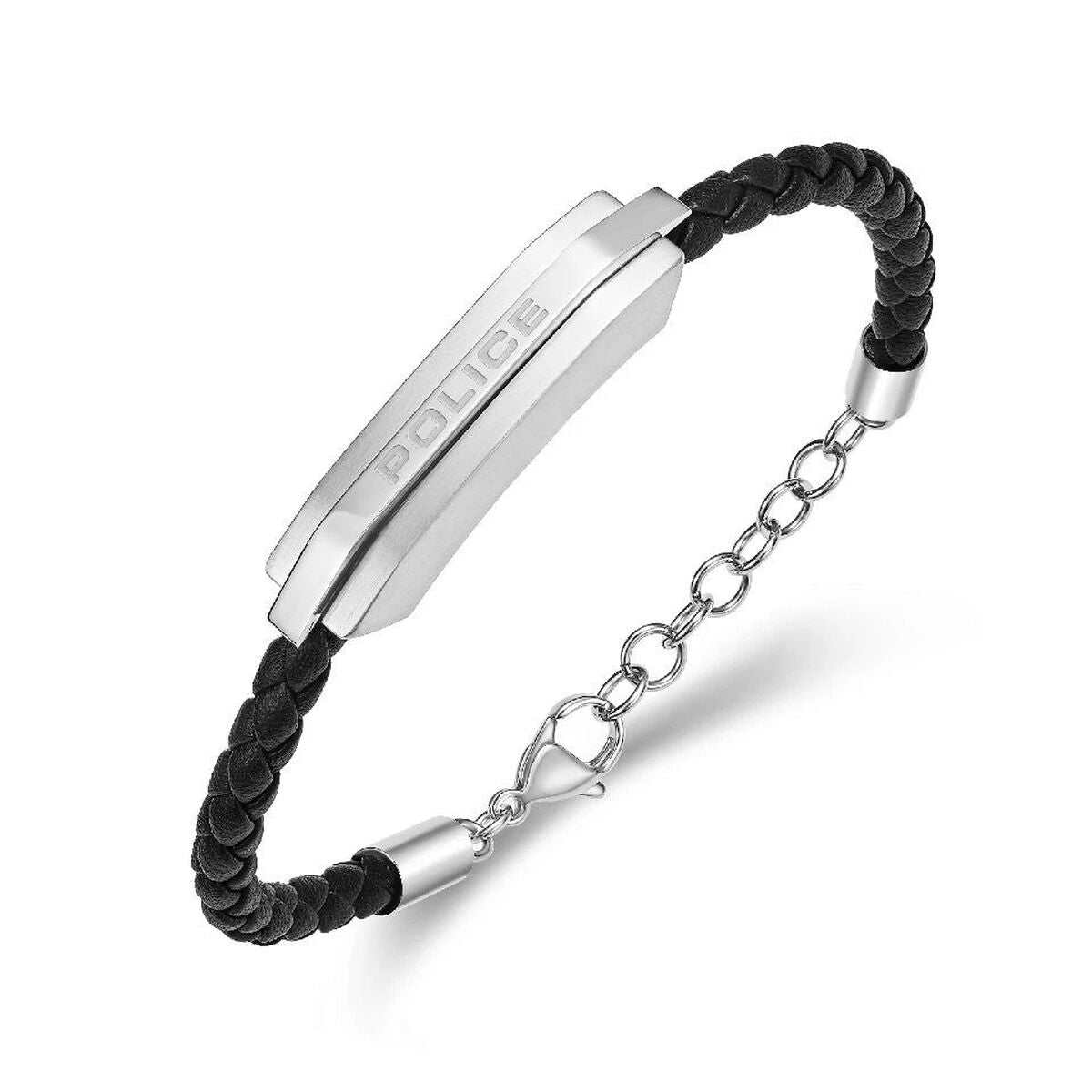 4894816149291 - Herren Armband Leder Edelstahl Schwarz - Armbänder Herren Leder - Armband Herren Leder Schwarz