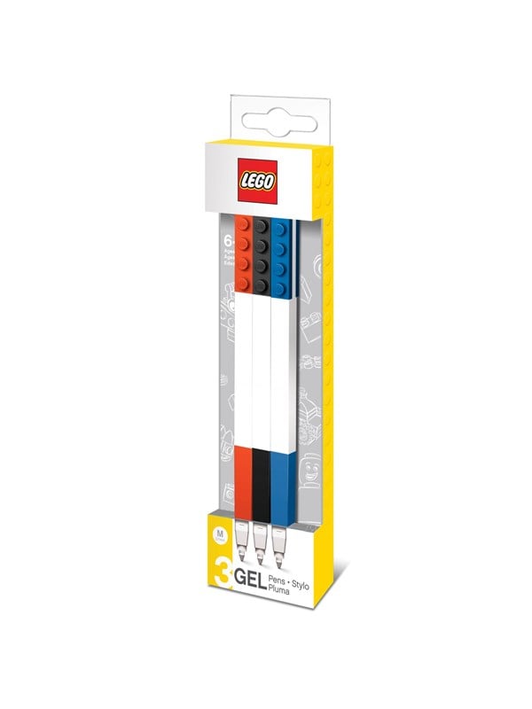 4895028515133 - LEGO Stationery Gel pens 3 pcs RED BLUE BLACK packed in colour box