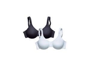 4895082963444 - Große Größen Minimizer-BH schwarz+weiß Gr85E