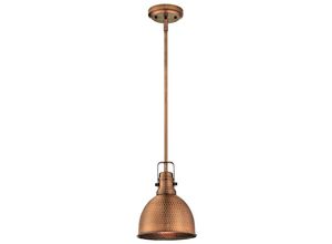 4895105609748 - - Pendelleuchte Madras Kupfer gehämmert mit 1 Lampe