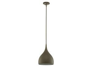 4895105610980 - - Pendelleuchte Tropfen Mattgrau   Silber mit 1 Lampe
