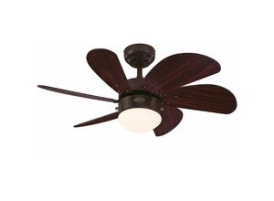 4895105612014 - - Deckenventilator Turbo Swirl Espresso 76 cm mit Licht