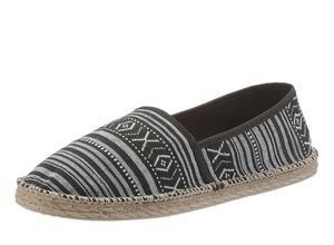 4895109655949 - Große Größen Espadrille schwarz-weiß Gr37