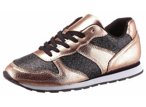 4895109691718 - Große Größen CITY WALK Sneaker roségoldfarben-schwarz Gr41