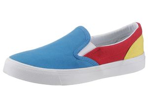 4895109725420 - Große Größen Slip-On Sneaker blau-rot Gr36