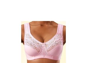 4895143259868 - Große Größen Doppelpack Entlastungs-BHs mit Spitze rosé+weiß Gr90C