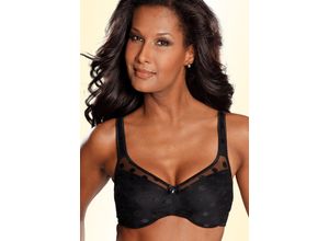 4895143292773 - Große Größen Minimizer-BH mit Bügel in Pünktchenoptik (2 Stück) schwarz+weiß Gr100D