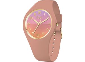 4895173314667 - Quarzuhr ICE-WATCH ICE horizon - Clay Small 3H 021355 Armbanduhren rosa (altrosa) Damen Armbanduhr Damenuhr analog Silikonarmband