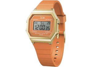 4895173318214 - Chronograph ICE-WATCH ICE digit retro - Small Armbanduhren orange (apricot) Damen Quarzuhr Armbanduhr Damenuhr Datum digital Silikonarmband