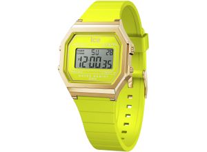 4895173318238 - Chronograph ICE-WATCH ICE digit retro - Small Armbanduhren grün (limette) Damen Quarzuhren Quarzuhr Armbanduhr Damenuhr Datum digital Silikonarmband