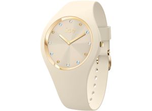 4895173319495 - Quarzuhr ICE-WATCH ICE cosmos - Small+ 2H (colour stones) Armbanduhren beige Damen Armbanduhr Damenuhr Silikonarmband analog