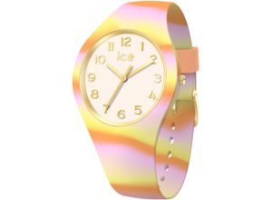 4895173324987 - Quarzuhr ICE-WATCH ICE tie and dye - Small 3H Armbanduhren rosa (rosa orange gelb) Damen Armbanduhr Damenuhr Silikonarmband analog