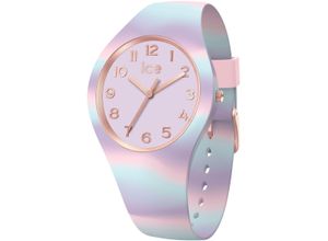 4895173325007 - Quarzuhr ICE-WATCH ICE tie and dye - Small 3H Armbanduhren lila (flieder hellblau rosa) Damen Armbanduhr Damenuhr Silikonarmband analog