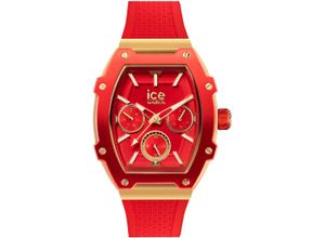 4895173327728 - Multifunktionsuhr ICE-WATCH ICE boliday - Alu Small MT Armbanduhren rot Damen Quarzuhr Armbanduhr Damenuhr analog Datum 1224-Stunden-Anzeige