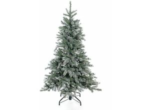 4895215153889 - Künstlicher Weihnachtsbaum Fichte Frost weiß 150 cm mit Lichterkette - Evergreen