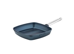 4895218315666 - Performance Series - Grillpfanne Induktion 28cm - Deluxe Grillpfanne - Blau - Steakpfanne - Geeignet für alle Wärmequellen einschließlich Induktion und backofenfest