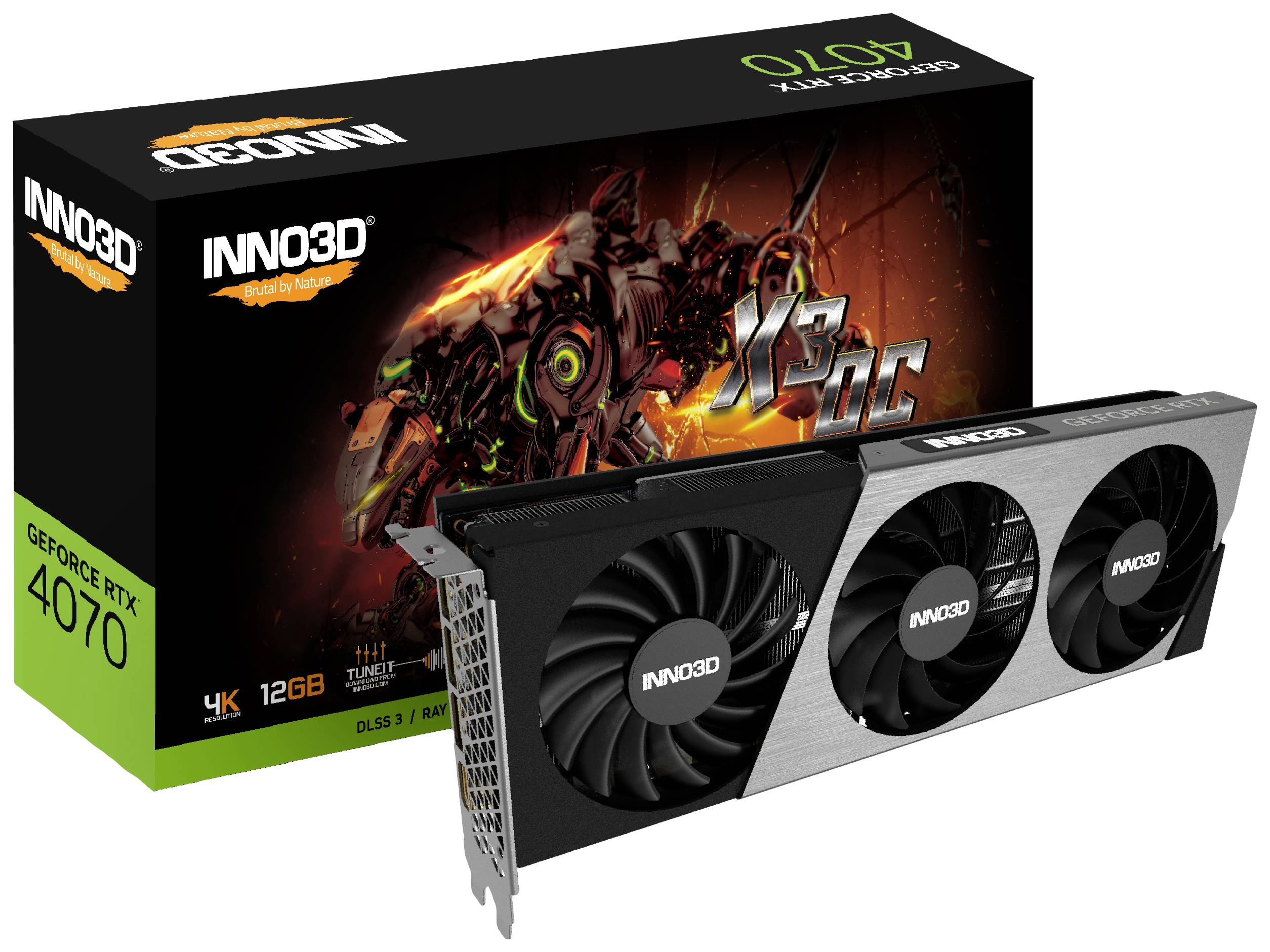 4895223103128 - Inno 3D Grafikkarte Nvidia GeForce RTX 4070 12 GB GDDR6X-RAM PCIe 40 x16 HDMI® DisplayPort