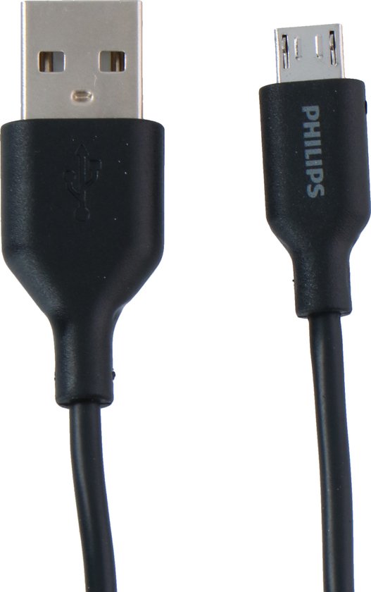 4895229109322 - PHILIPS - USB-A zu Micro USB Kabel - DLC21030U - 12 Meter Kabel - Ersatzkabel - Schwarz