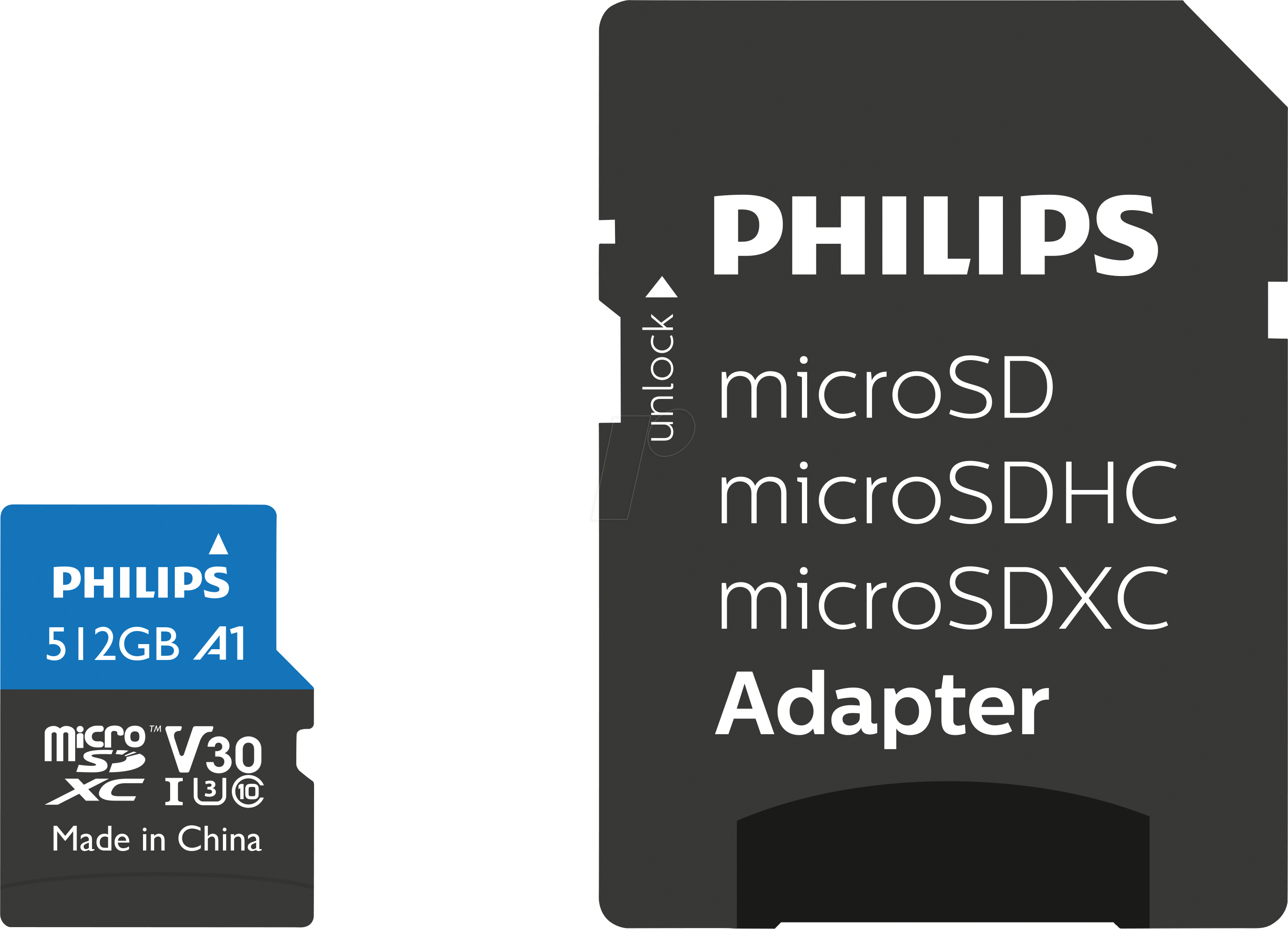 4895229114272 - PHI FM51MP65B - microSDXC-Card 512GB Class 10 UHS-I U3 incl Adapter 4895229114272 - PHI FM51MP65B - microSDXC-Card 512GB Class 10 UHS-I U3 incl Adapter