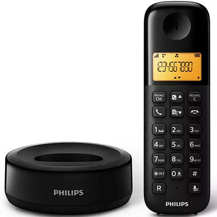 4895229128644 - PHILIPS Festnetztelefon D1601 - schwarz - 165x49 cm