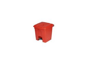 4897020624820 - EUROKRAFTbasic Pedal- Tretabfallsammler Volumen 30 l BxHxT 410 x 435 x 400 mm rot