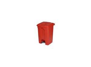 4897020624837 - EUROKRAFTbasic Pedal- Tretabfallsammler Volumen 45 l BxHxT 410 x 600 x 400 mm rot