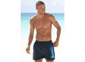 4897037878810 - Bench Badeshorts mit großem Logo-Aufdruck blau