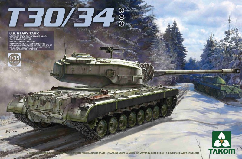 4897051420781 - Takom TAK2065 - US Heavy Tank T30 34 2 in 1 in 135