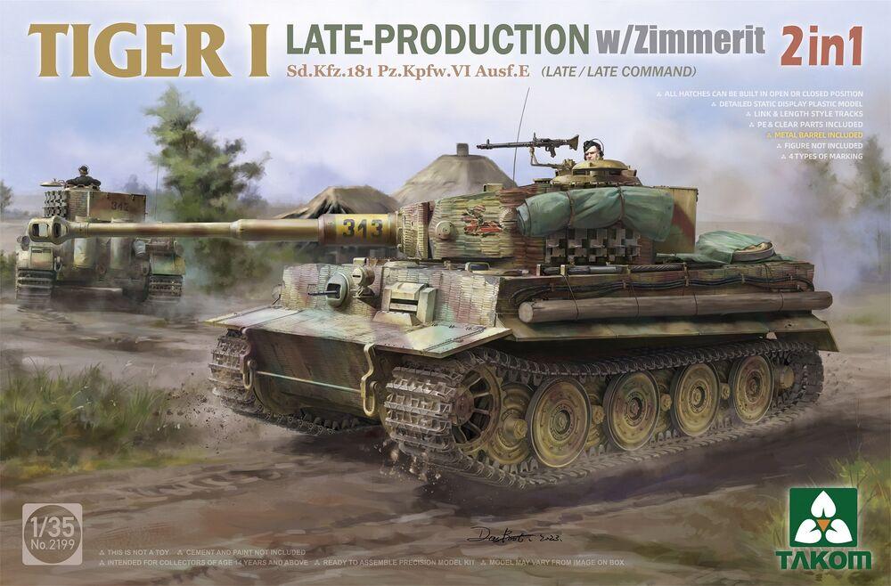 4897051422945 - Tiger I Late-Production w Zimmerit SdKfz181 PzKpfwVI AusfE SdKfz181 PzKpfwVI AusfE (Late Late Command) 2 in 1